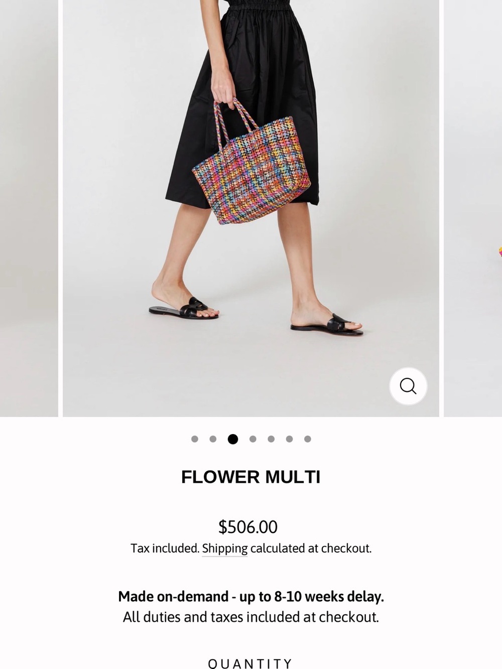 Dragon Diffusion Multicolor Woven Tote - Flower Multi Tote - Picture 6 of 7